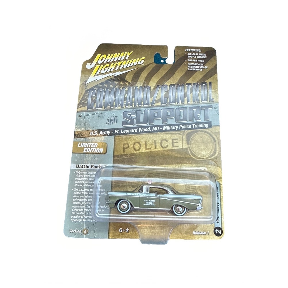 NEW Johnny‎ Lightning US Army Ft Leonard Wood Police Training 1957 Chevy Bel Air
